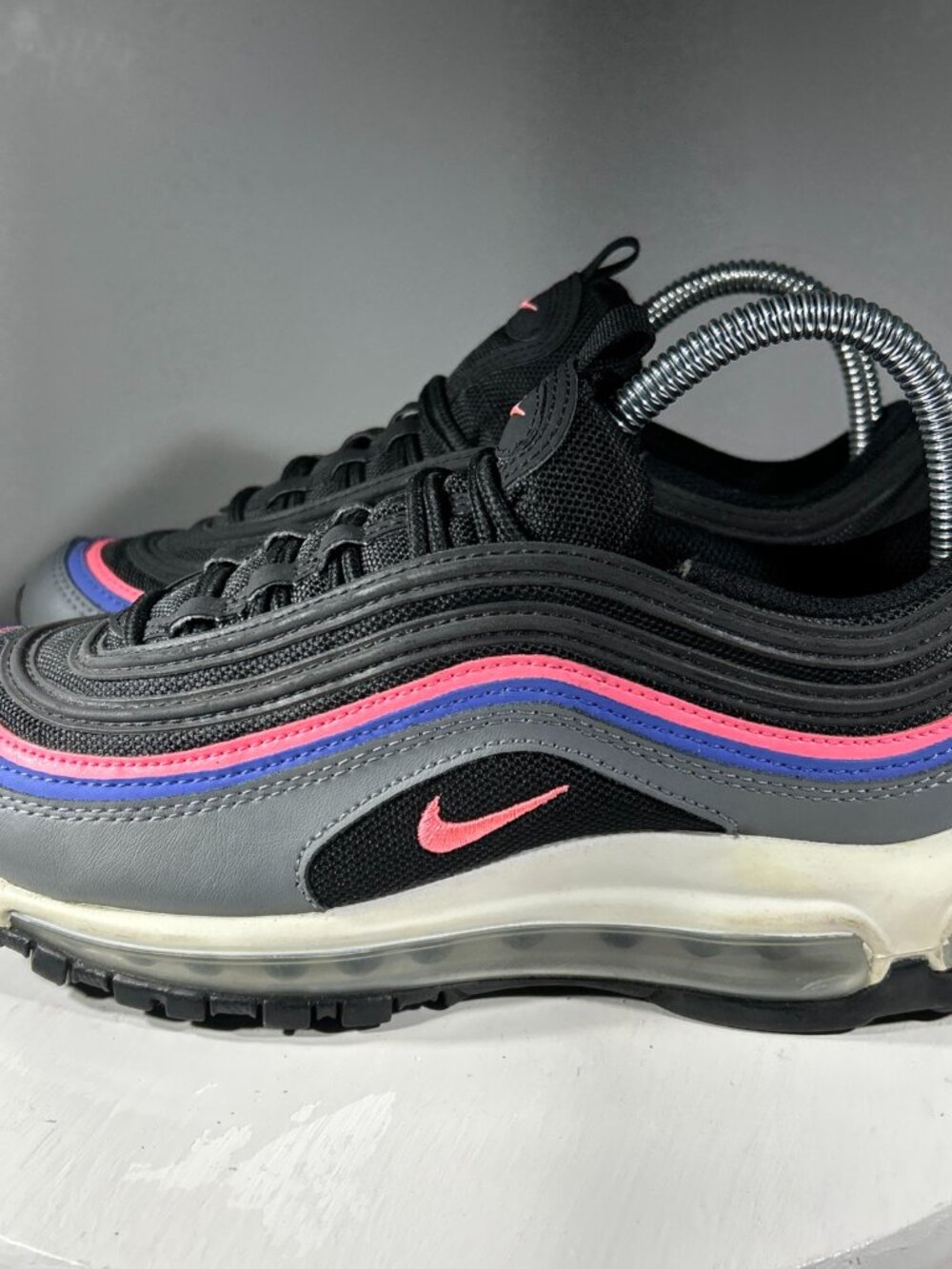 Nike Air Max 97 GS Black Smoke Grey Shoes Boys Size 6 6Y Sneakers 921522-026 Kid